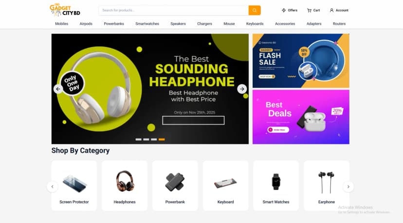 Gadget City BD Electronics E-Commerce Logo